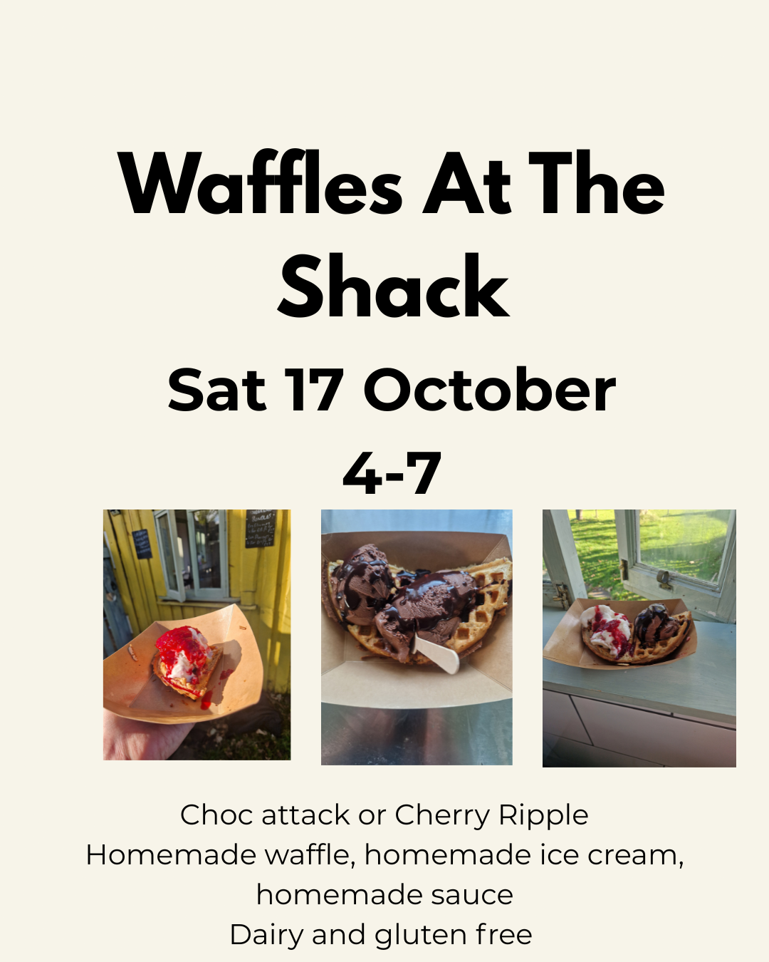 Waffles at the Kingston Gelato shack.