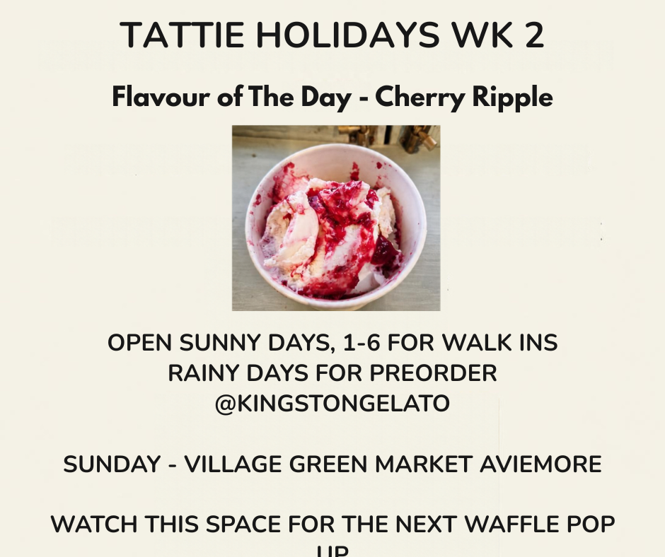 Visiting Kingston during the tattie holidays? Shack opening hours.