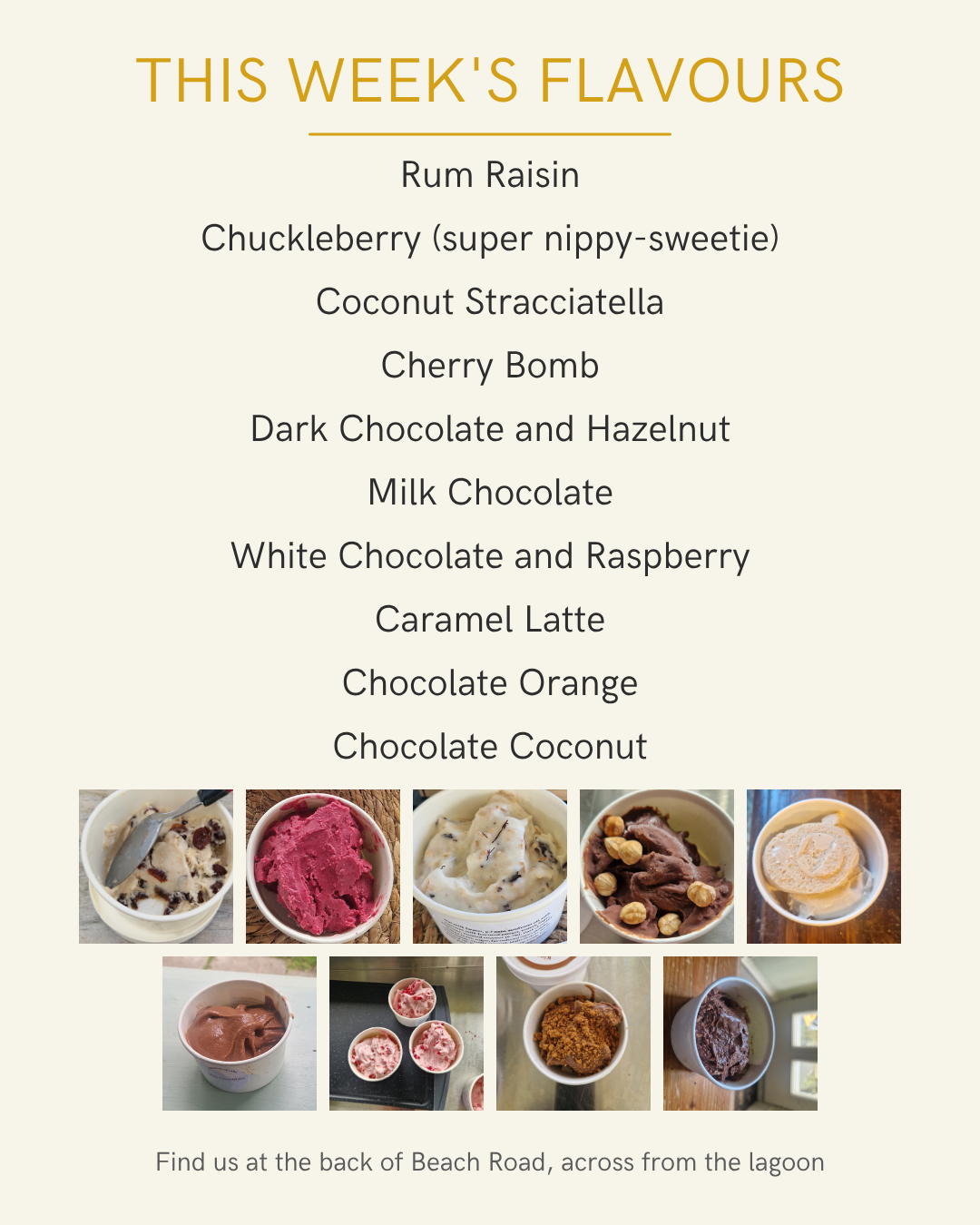 Vegan and dairy-free flavours in the kingston gelato shack this week