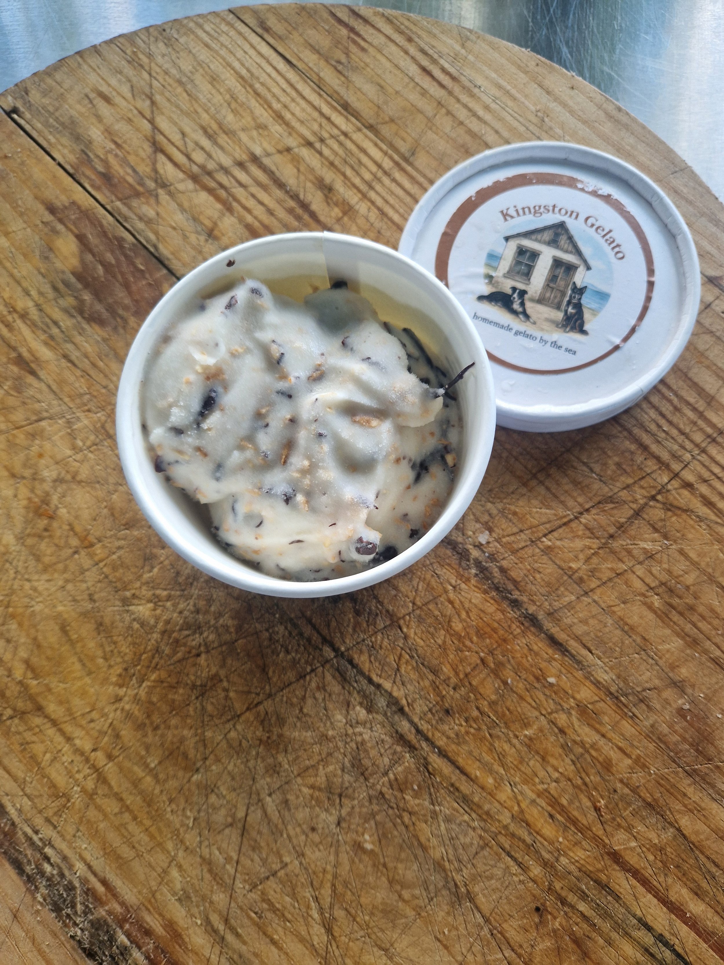 Vegan Coconut Stracciatella Gelato