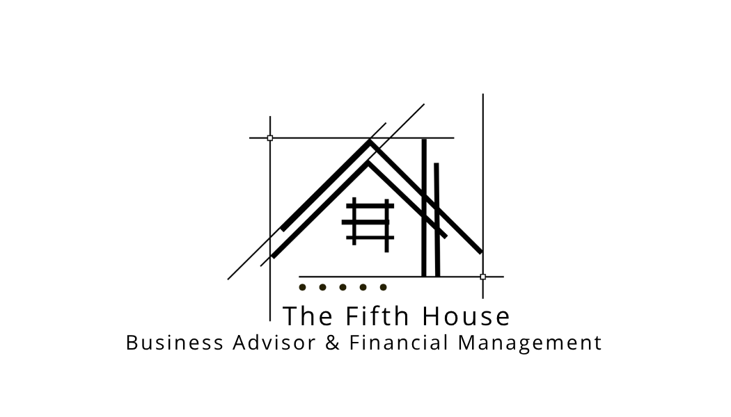 The Fifth House logo: a house mark with five dots, Business Advisory & Financial Management.