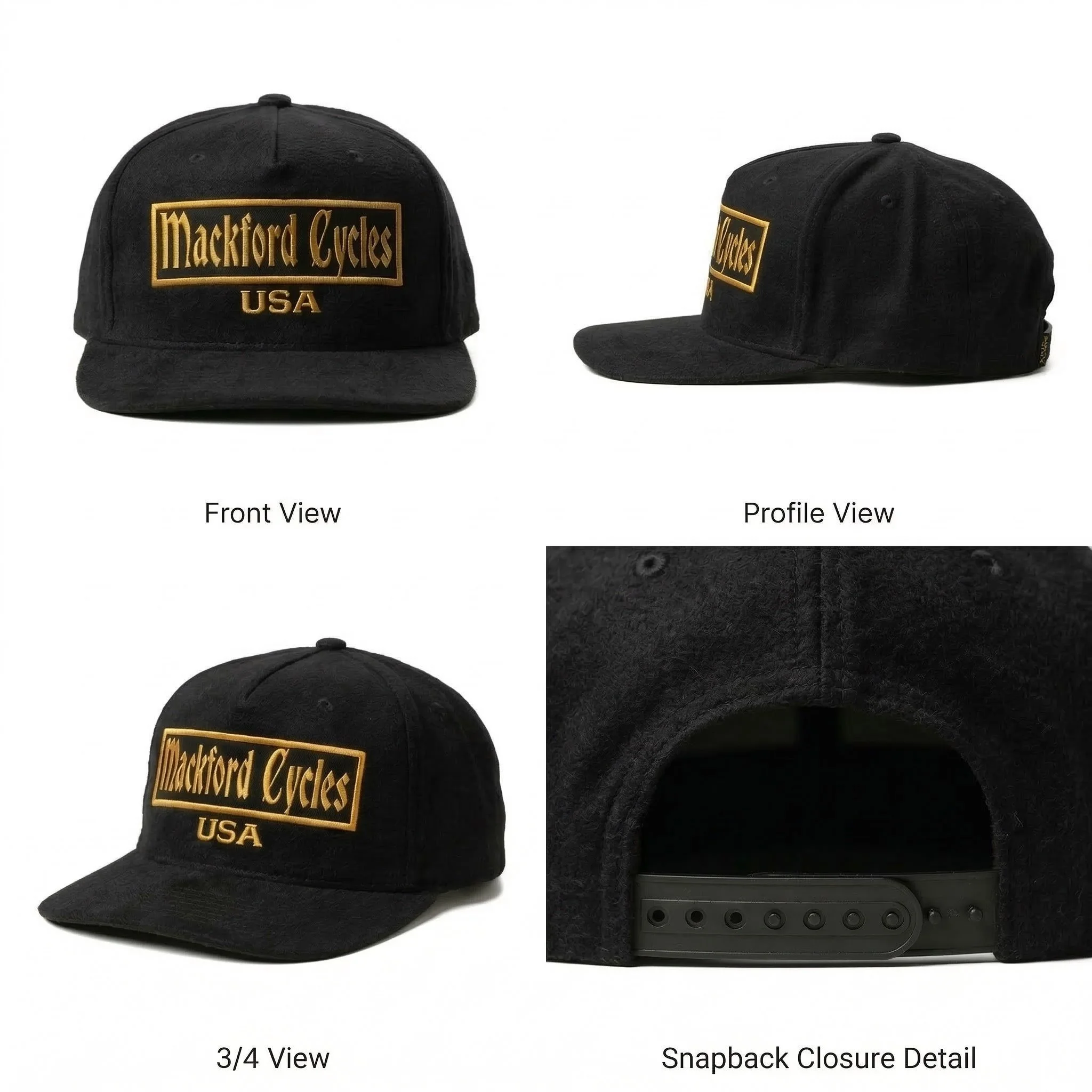 MACKFORD CYCLES USA HAT BLACK