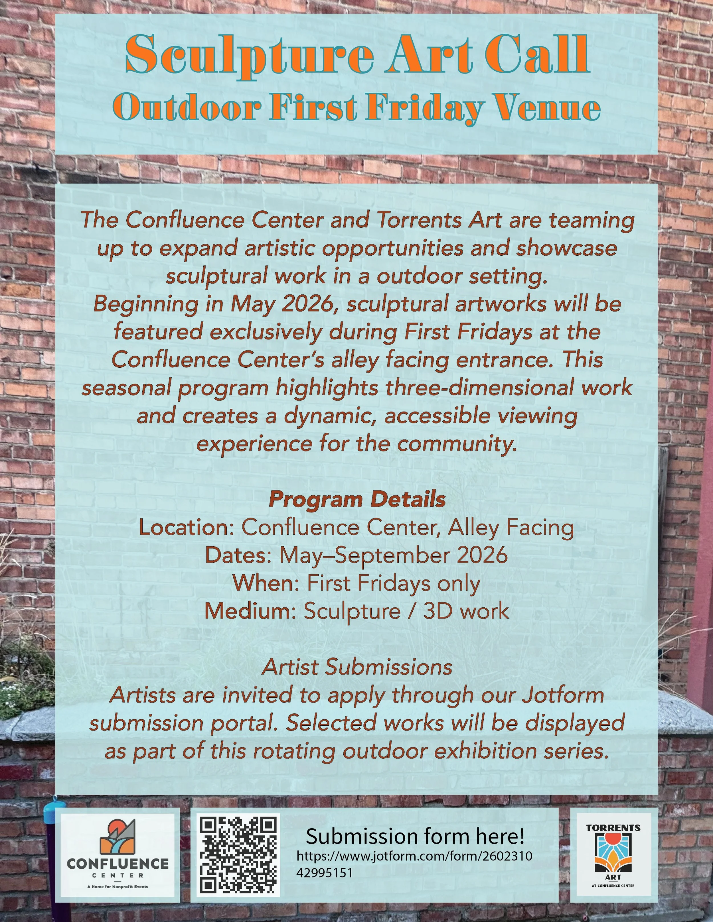 Summer 2026 First Friday Sculpture Exhibits