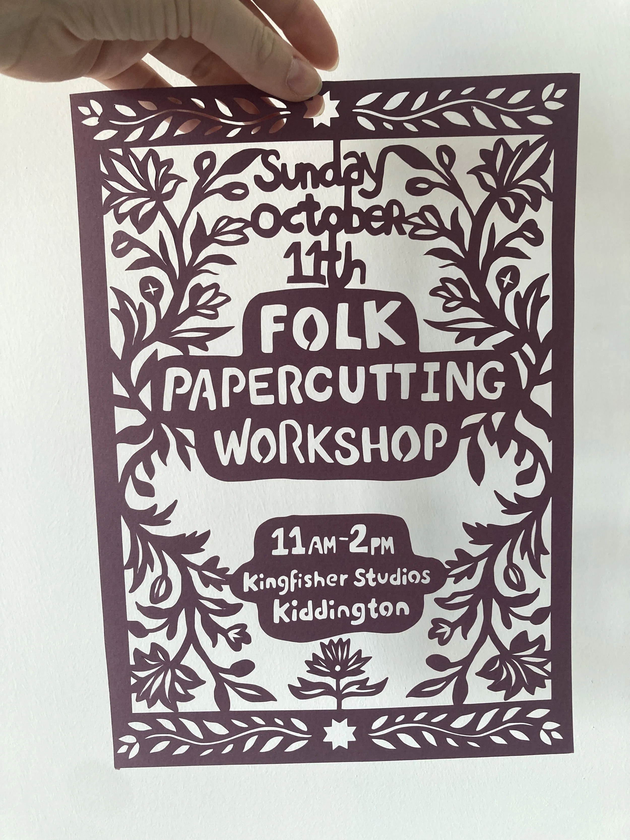 Folk Papercutting Workshop - Introduction to Papercutting for Beginners (11th of October, 2026)