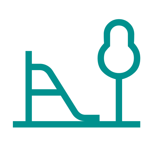 Silhouette icon of a playground.