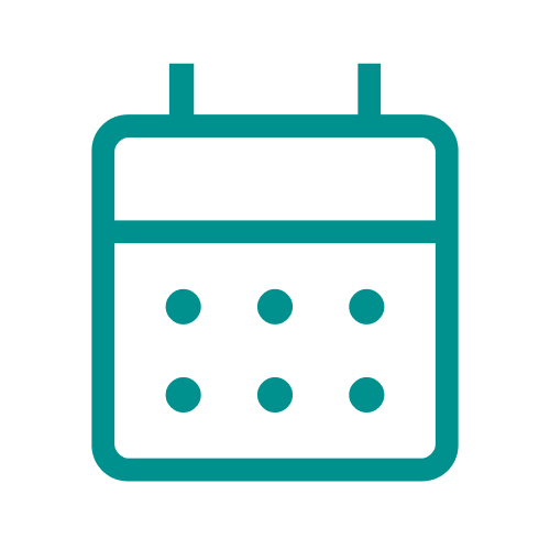 Calendar icon with six dots representing dates.