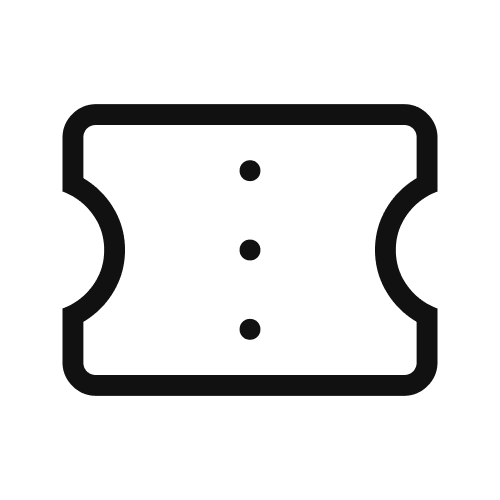 A day pass icon that looks like a traditional ticket.