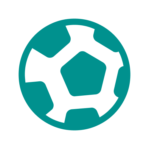 Icon of a green and black soccer ball.
