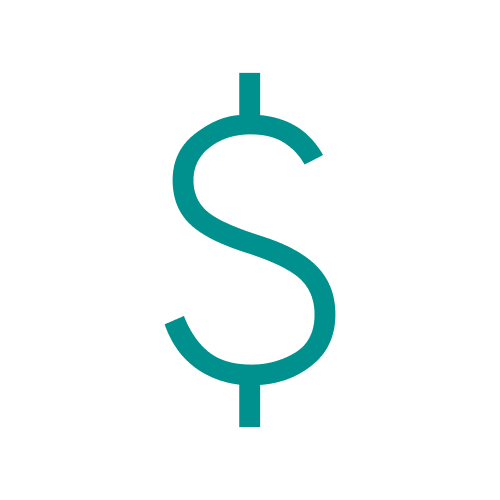 Dollar sign symbol.