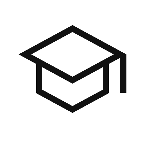 Icon of a graduation cap with a tassel.