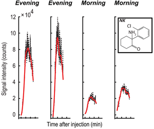 Gauging circadian variation in ketamine metabolism by real-time breath analysis