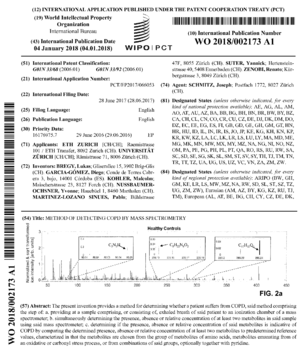 METHOD OF DETECTING COPD BY MASS SPECTROMETRY