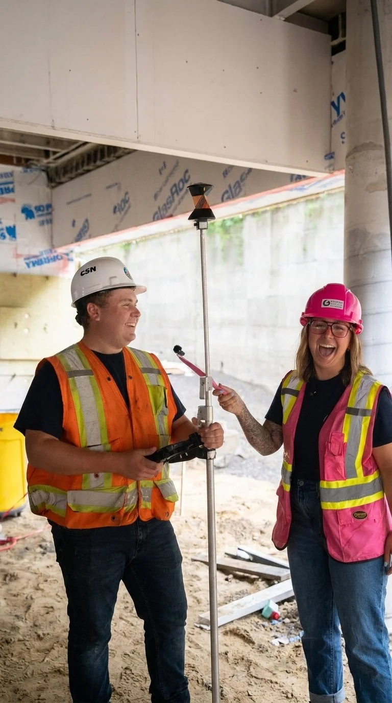 L'équipe de Gosselin Tremblay Excavation sur le chantier qui a beaucoup de plaisir.