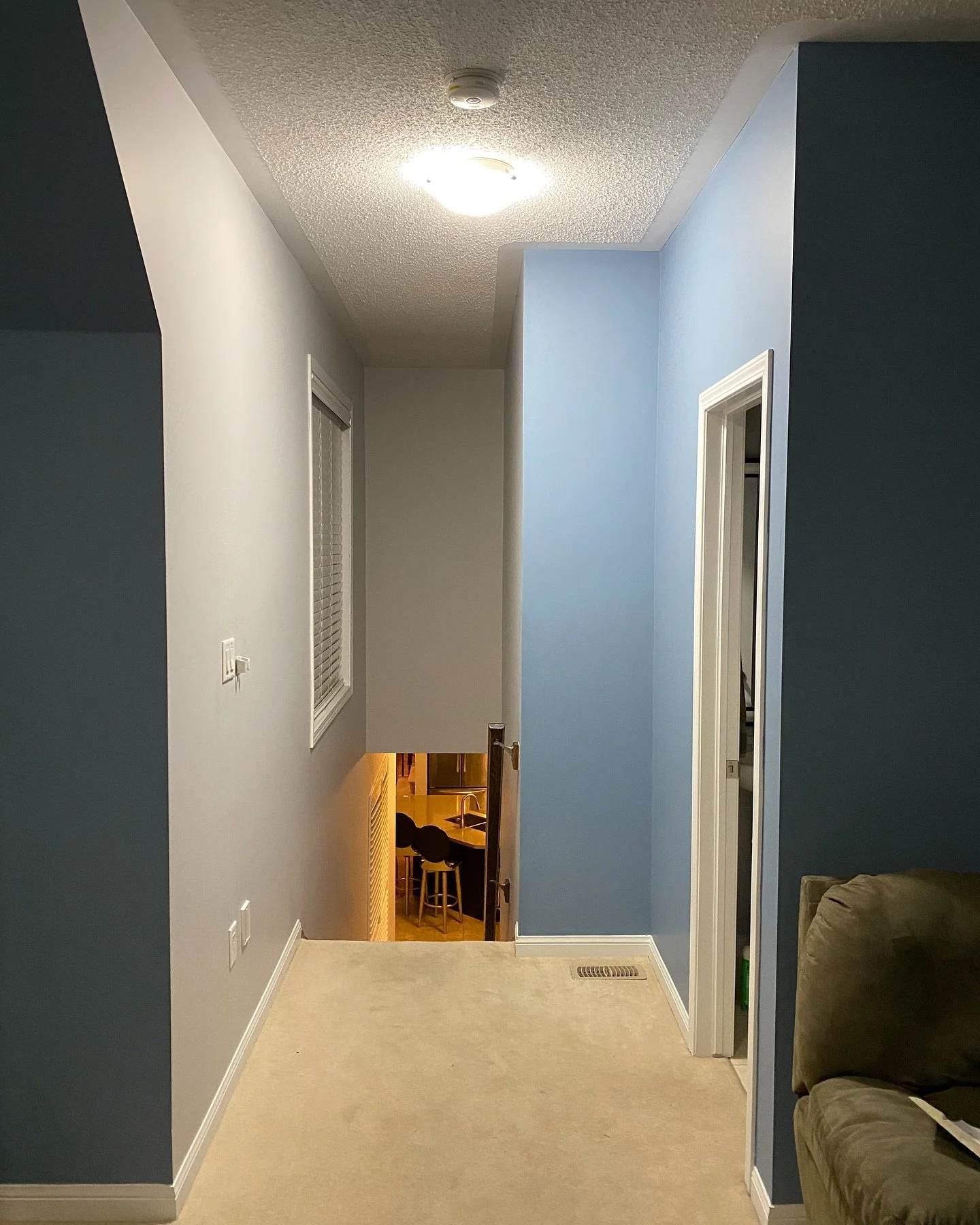 Before ➡️ After
We closed off this open space above the garage to create a brand new bedroom &mdash; complete with a custom-built wall, new door, and a sleek built-in shelving unit beside it for extra storage and style.

This transformation added pri