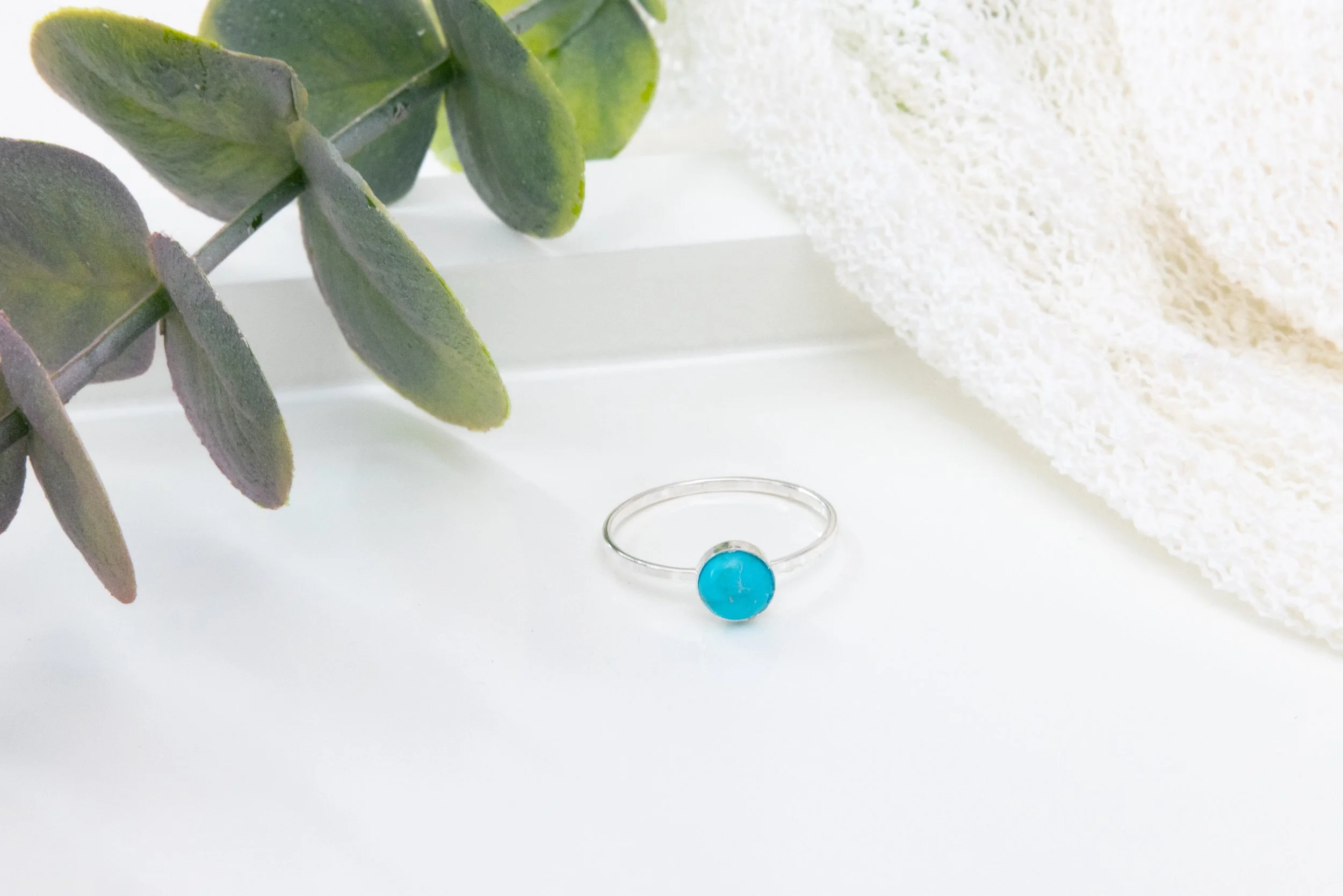Bague en argent sterling avec turquoise d’Arizona
