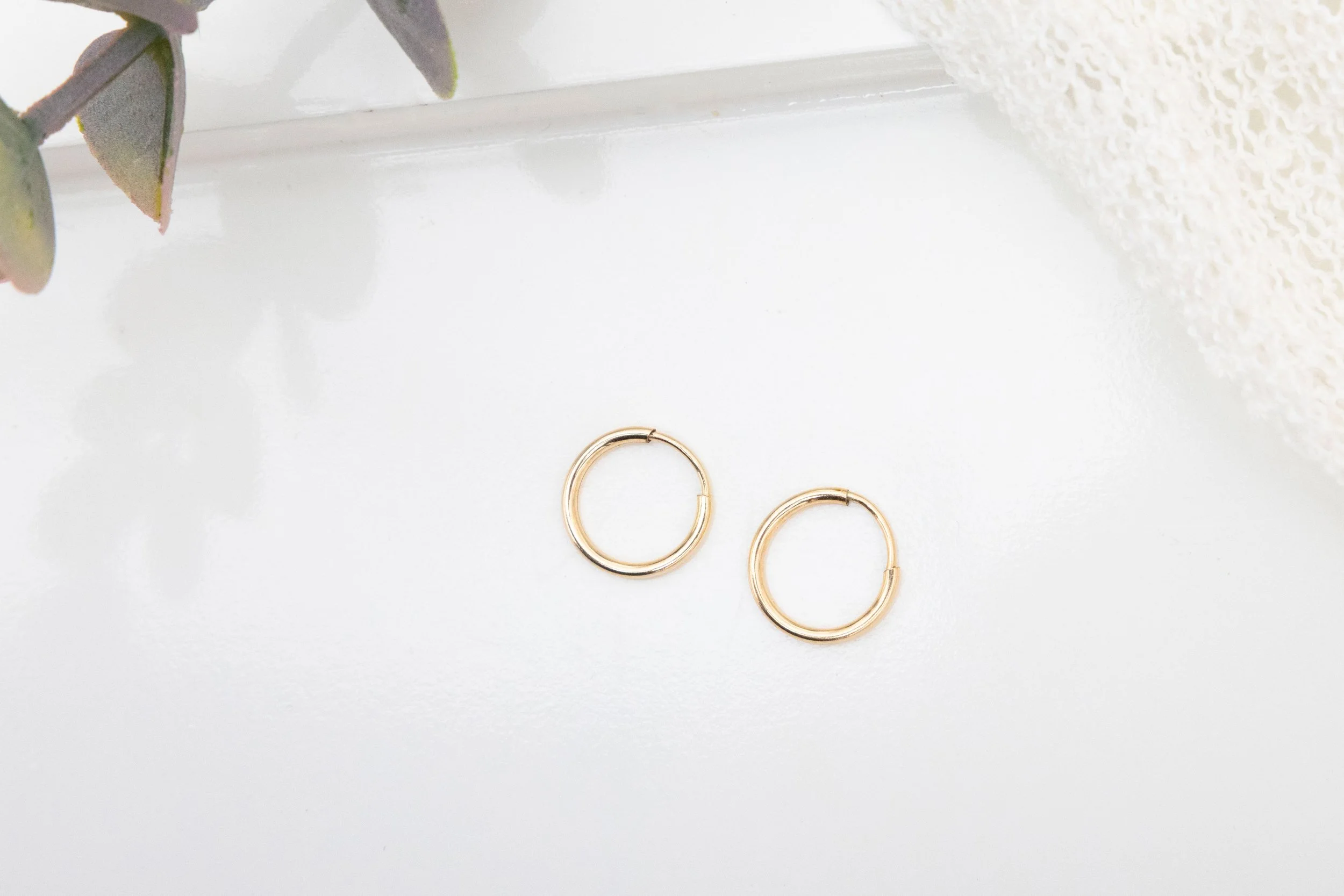 Boucles d’oreilles Hoops 14 mm – Or 14K Gold Filled