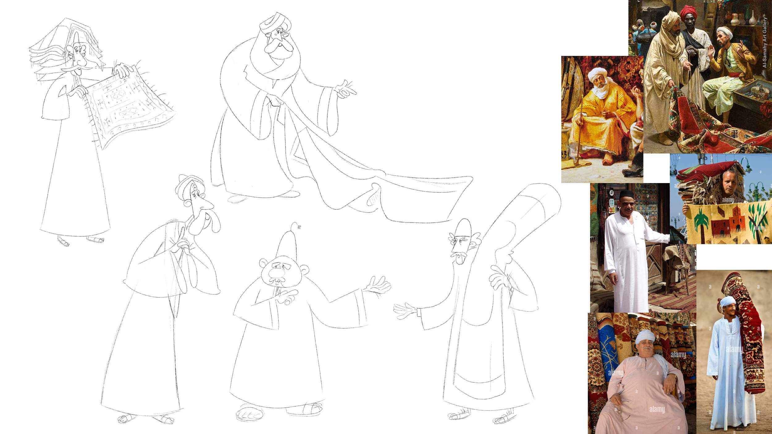 Rug Vendor Exploration Sketches