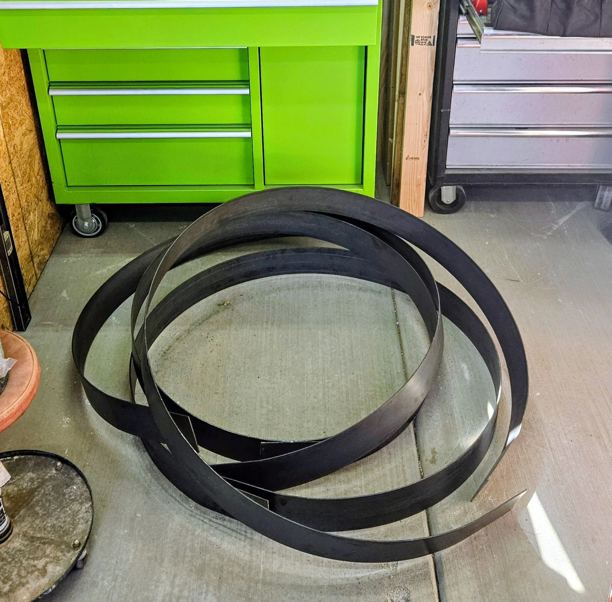 4 Rings Rolled, Ready to Stack and Weld