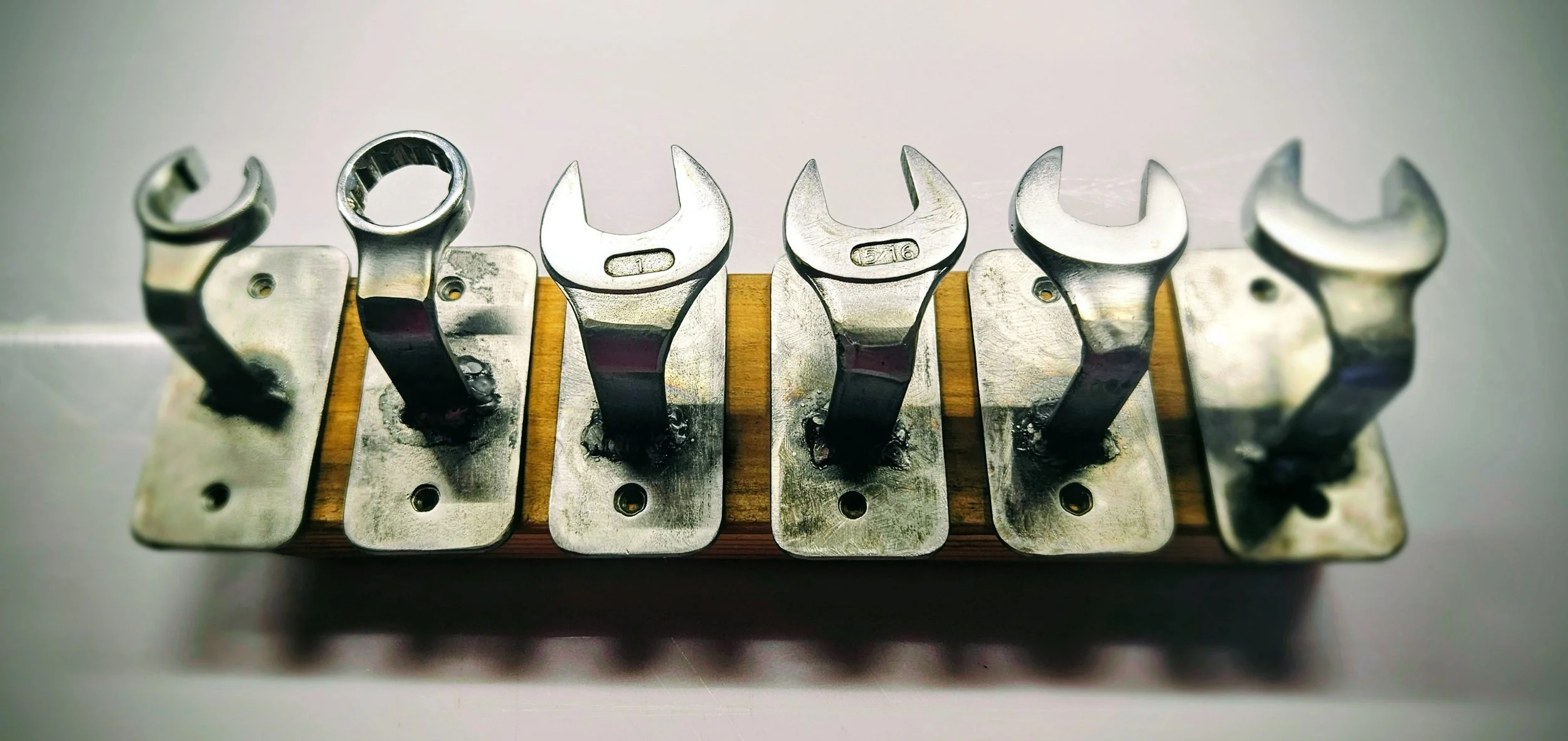 I made a few of these for a customer and also selling on Etsy! These hooks have so many uses and they are made out of  welded wrenches, Pretty Cool 