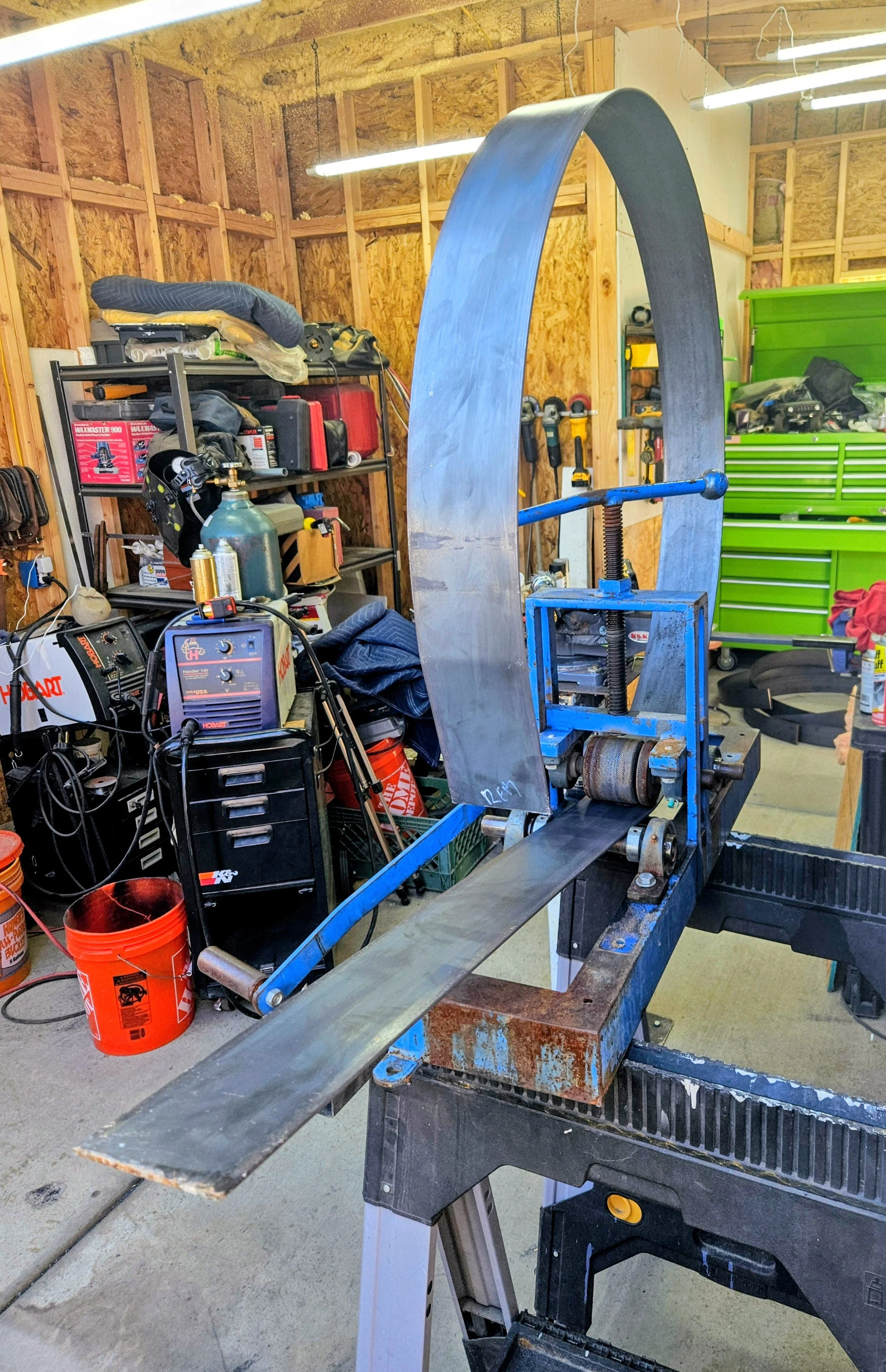 Rolling that Steel for a Fire Pit