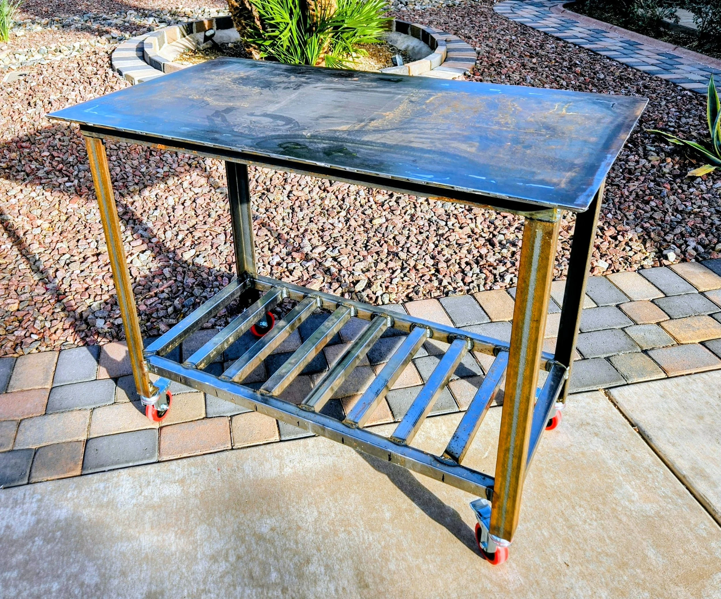Made a 30" by 50" Metal Table for welding small stuff 