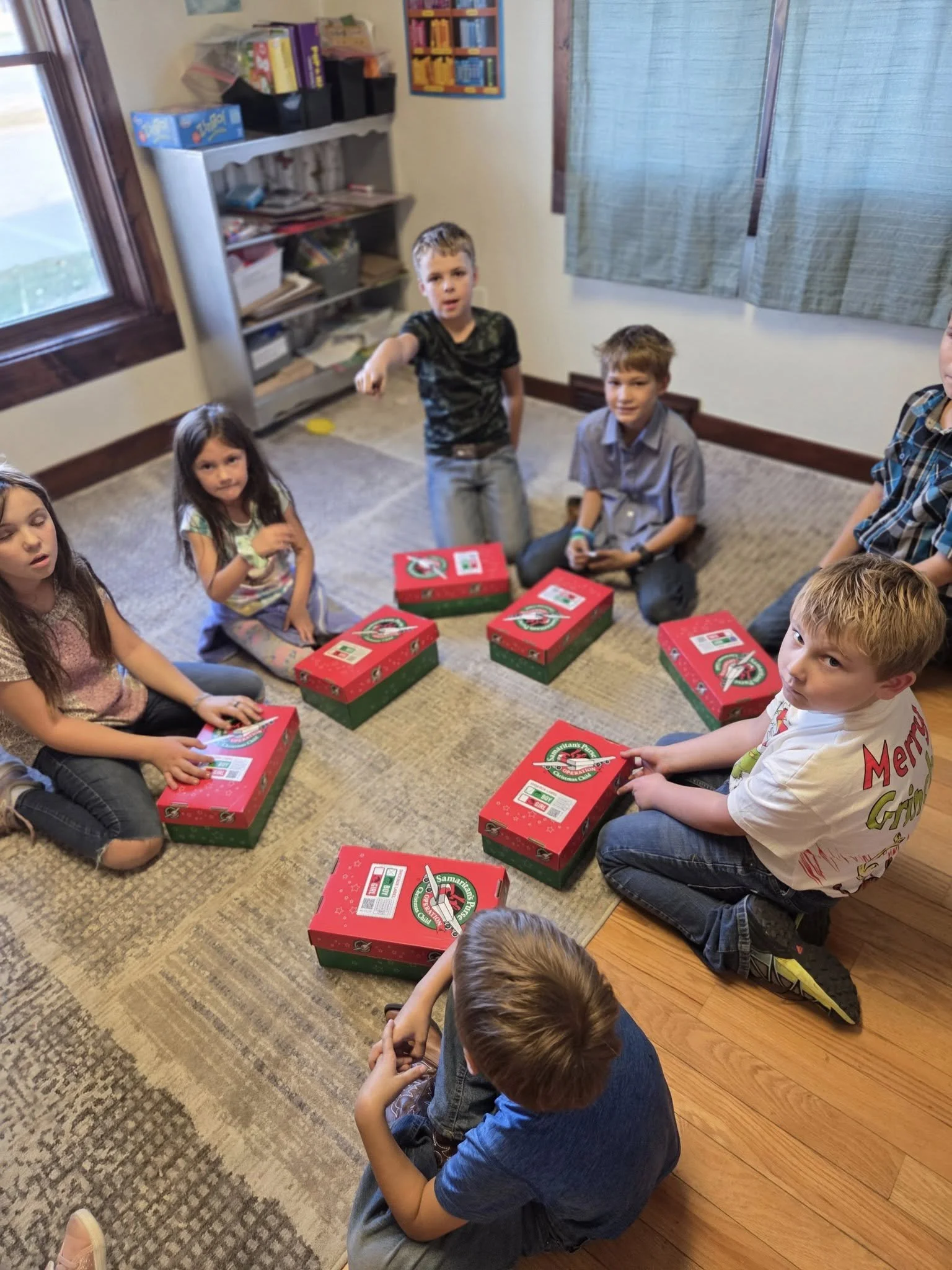 The students shopped together to fill up a box  to donate towards  Operation Christmas Child through Samaritan's Purse. 