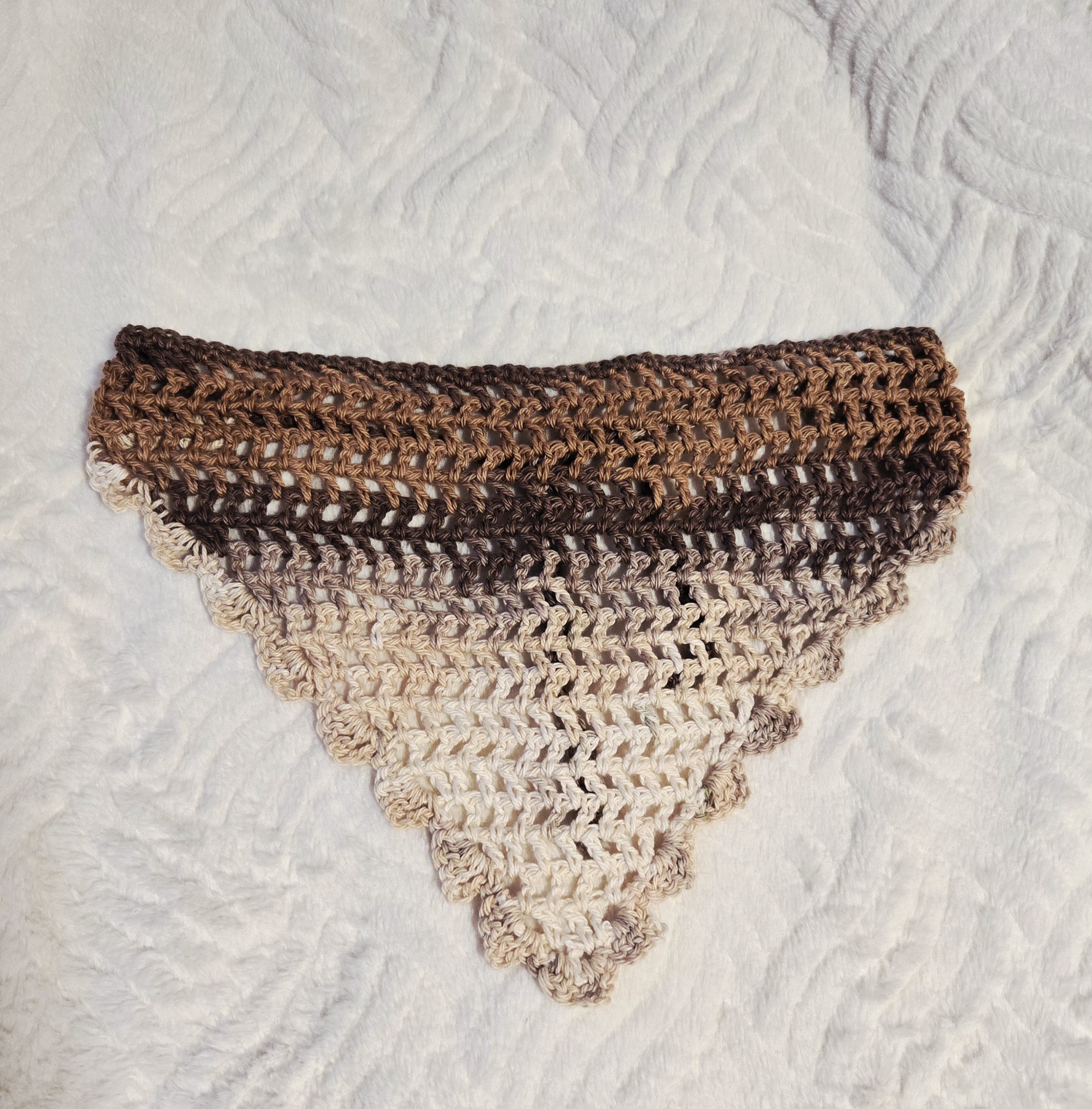 "Neutrals" Crochet Cotton Bandana
