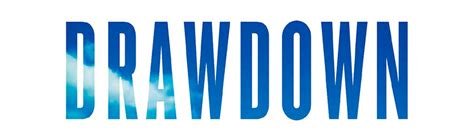 Project drawdown logo in blue caps