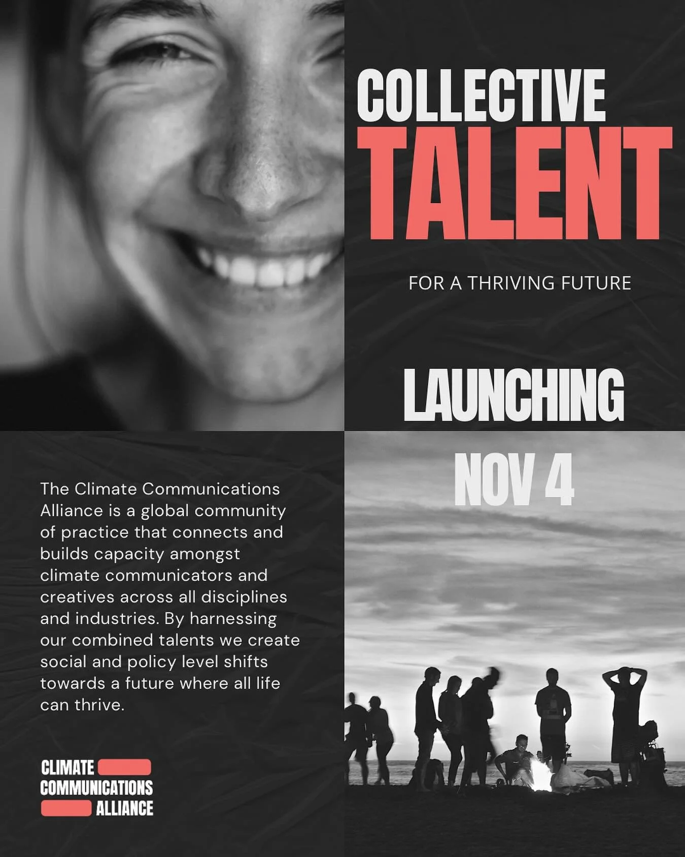 Connect. Collaborate. Converge.

As the only global community specifically dedicated to climate communication, the Climate Communications Alliance harnesses the exceptional talents of impact-driven communicators and climate leaders to create an unsto