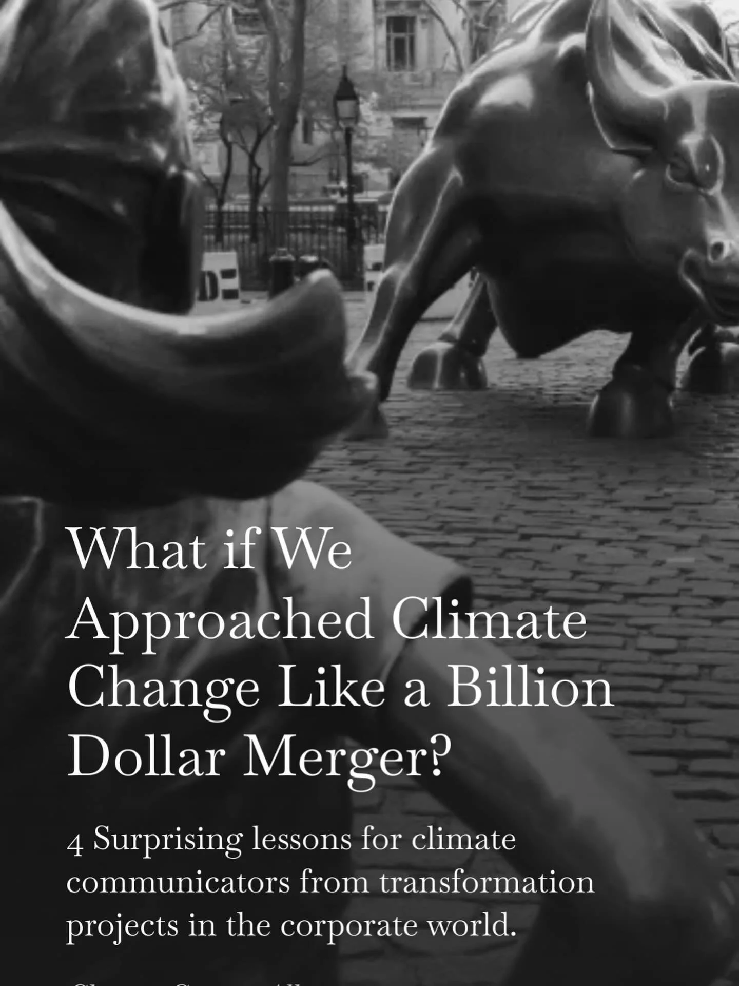 In our latest Substack piece, CEO @aliwines.comms leans into her years of leading large-scale organizational change to ask, what lessons can we learn from corporate transformation programs to drive climate action. 
As it turns out, there&rsquo;s more
