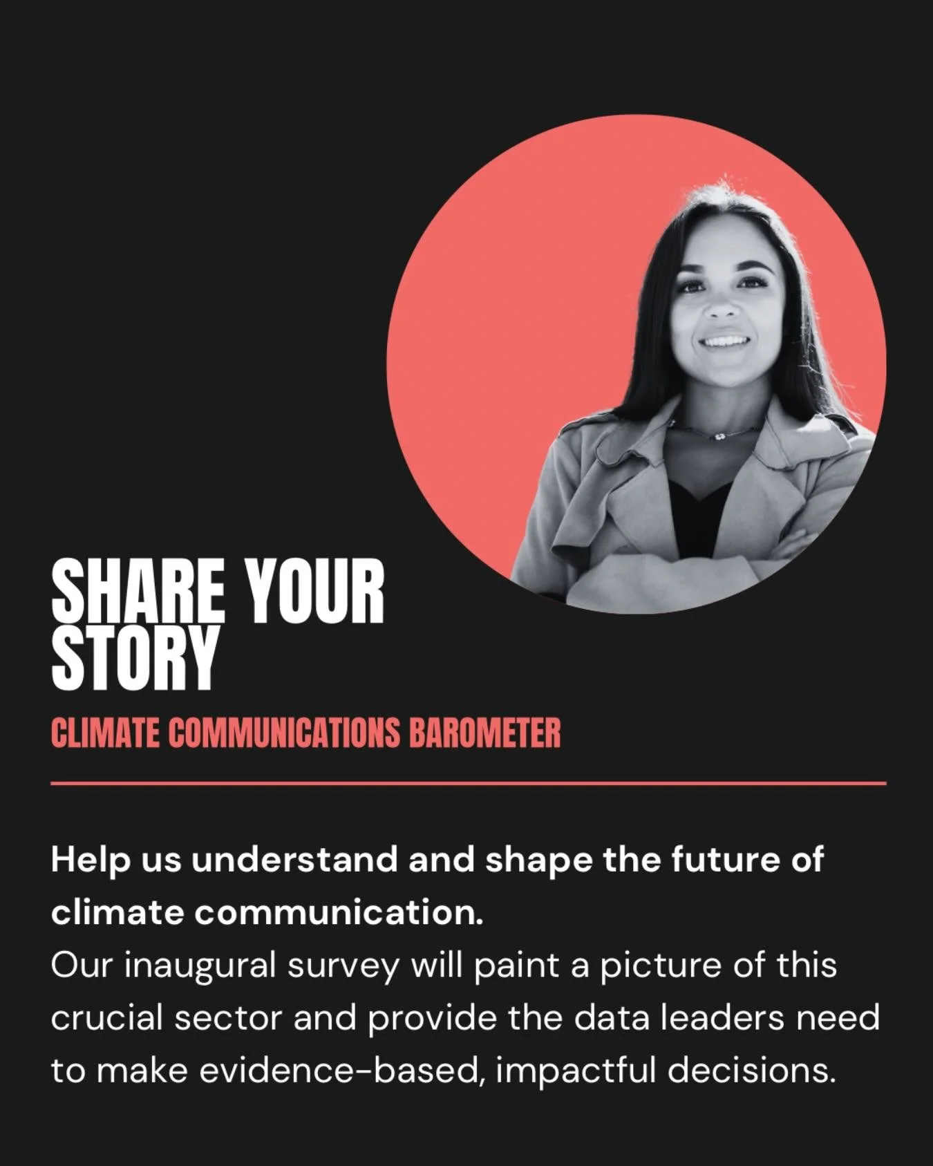 ☕️Climate communicators - how are we?

🫣 It&rsquo;s been a time, and we want to know what the past year has been like for you. 

🌡️ We&rsquo;re proud to launch the inaugural Climate Communications Barometer, a global state of the sector survey that