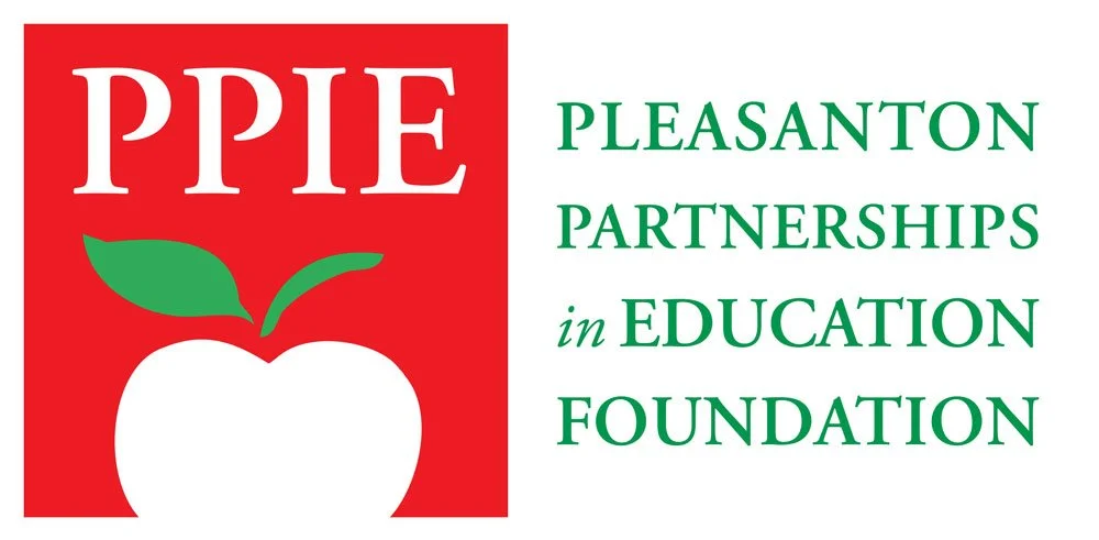 Logo of the Pleasanton Partnerships in Education Foundation, a community partner of Vulcan Mission Gorge, highlighting the company's long-standing commitment to education, local schools, and meaningful community partnerships.