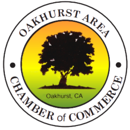 Logo of the Oakhurst Area Chamber of Commerce, a community partner of Vulcan Mission Gorge, highlighting a shared commitment to supporting local businesses, strengthening communities, and fostering long-term partnerships.