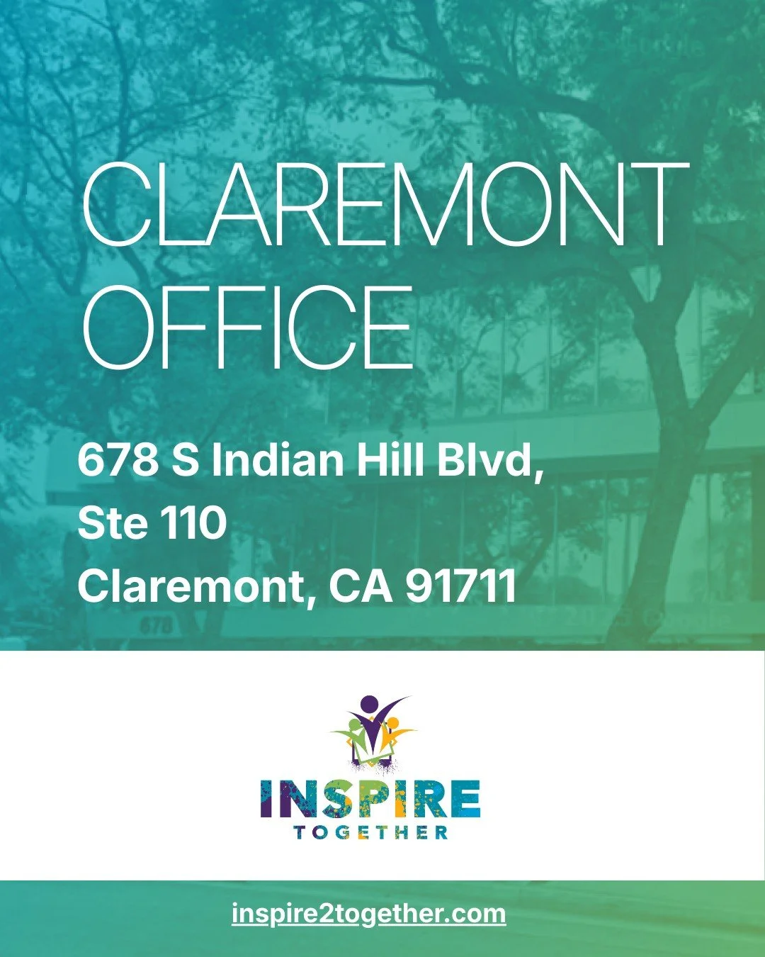 Looking for guidance in Claremont? 💛 Our office offers job readiness, life skills, and more. Stop by at 678 S Indian Hill Blvd, Ste 110, Claremont, CA 91711 or contact us at 323-451-3353 / info@inspire2together.com
. Check out our website inspire2to