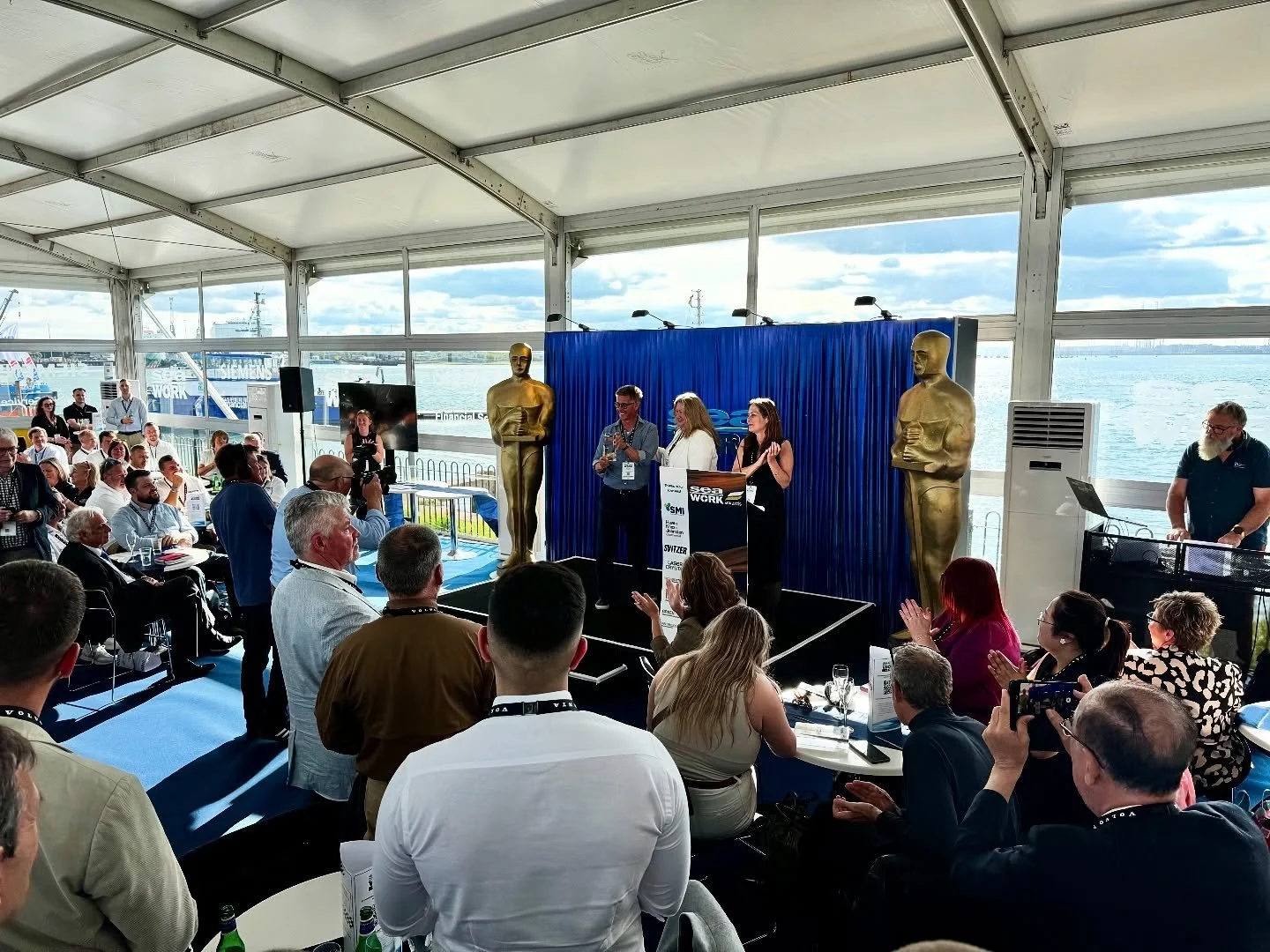 A superb day @seaworkinternational seeing clients, old friends, and like always a huge number of fellow Alumni from the yacht design courses @solentuniversity from over the years, including someone from the first ever course in 1979! 

The evening wa