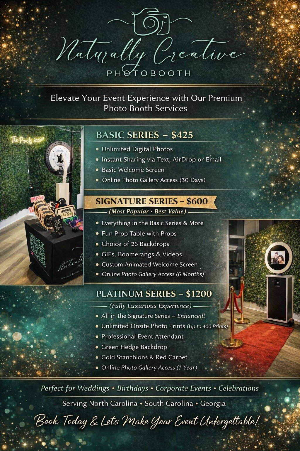 ✨ Naturally Creative PhotoBooth ✨
 The Booth That Never Misses!
Now offering  Day Weddings CoordinatingServices! 

 A whole vibe. When you at an event and the ENERY is so Intense you just have to jump in front of the Booth  yourself!

From the moment