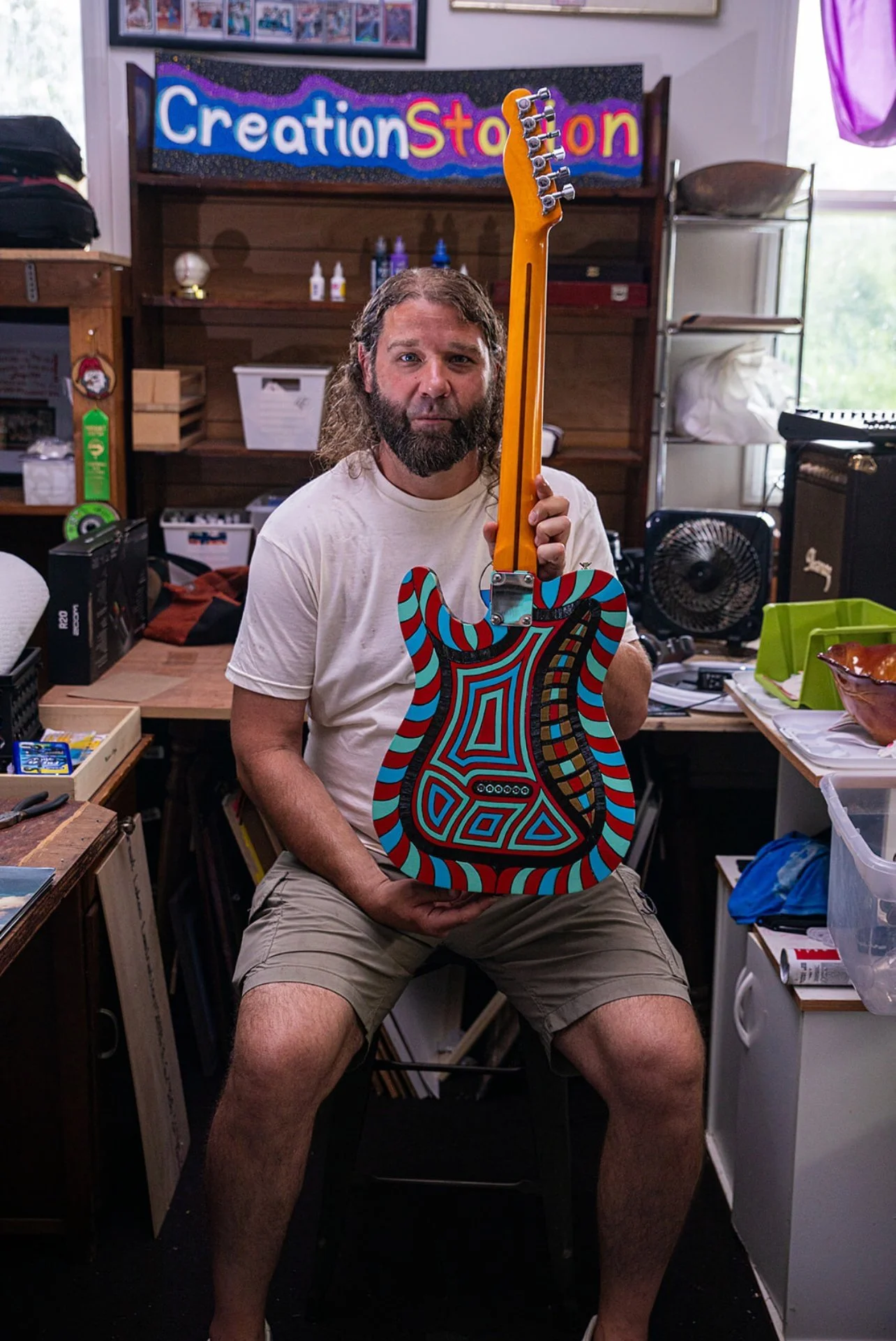 Navajo Gunslinger - a collaboration with Mystic River Guitars