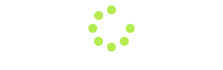 Loading icon with green dots forming a circle.
