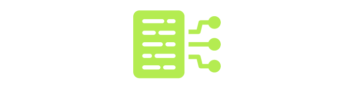 Icon of a document with connected lines representing data or technology.