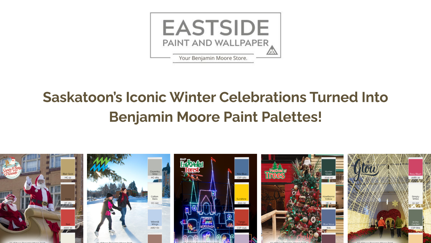 Saskatoon’s Iconic Winter Celebrations Turned Into Benjamin Moore Paint Palettes!
