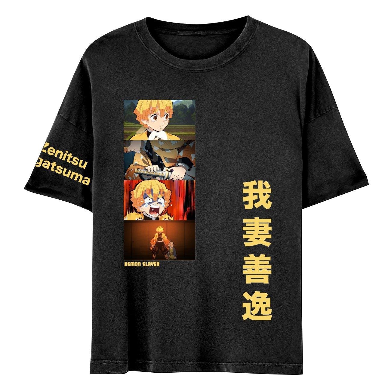 Demon-Slayer-Kimetsu-no-Yaiba-Zenitsu-Stacked-Unisex-Short-Sleeve-T-Shirt.jpeg