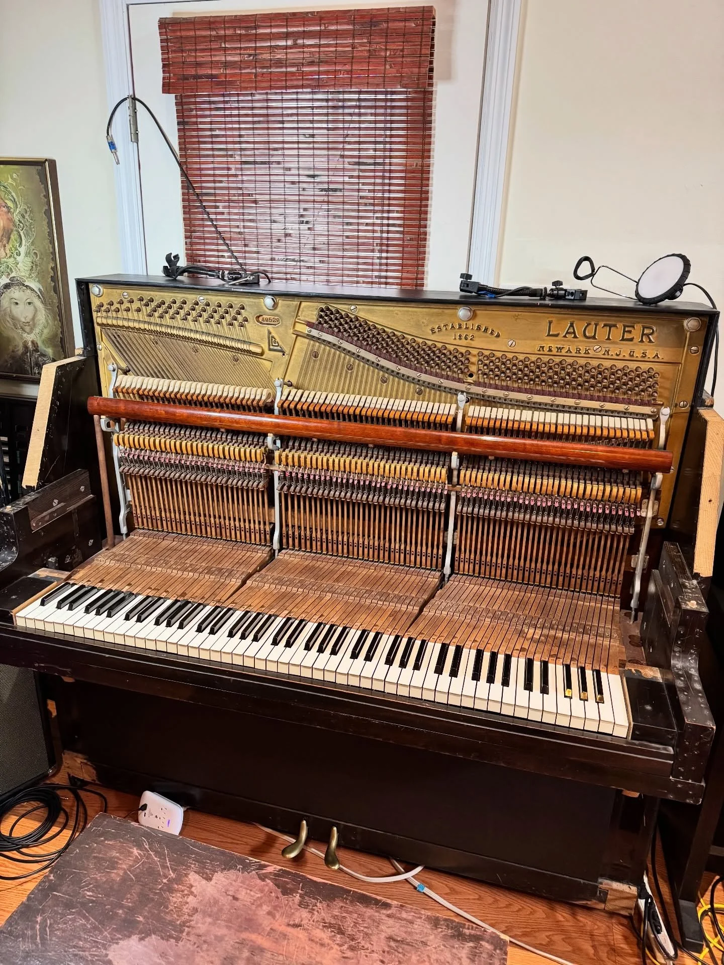 Working on this early 1900s Lauter piano 🛠️🎹