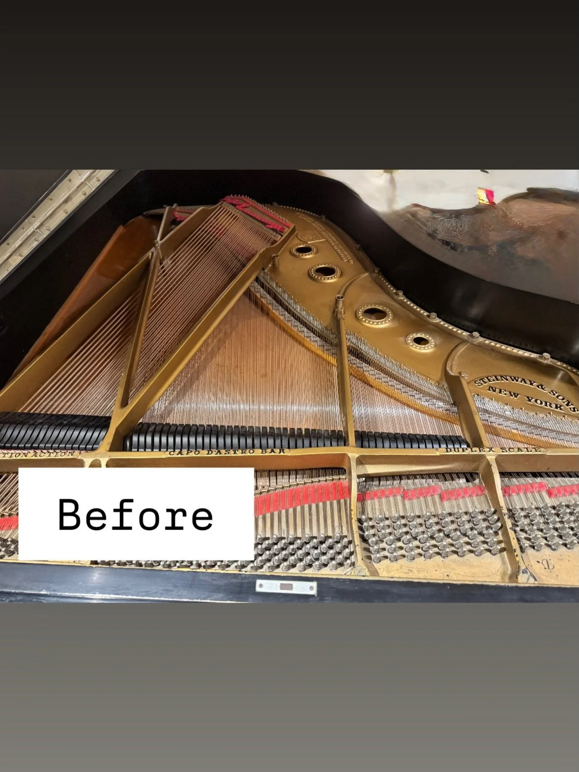Before and after cleaning 🎹🧼 #piano #philadelphia #music #cleaning