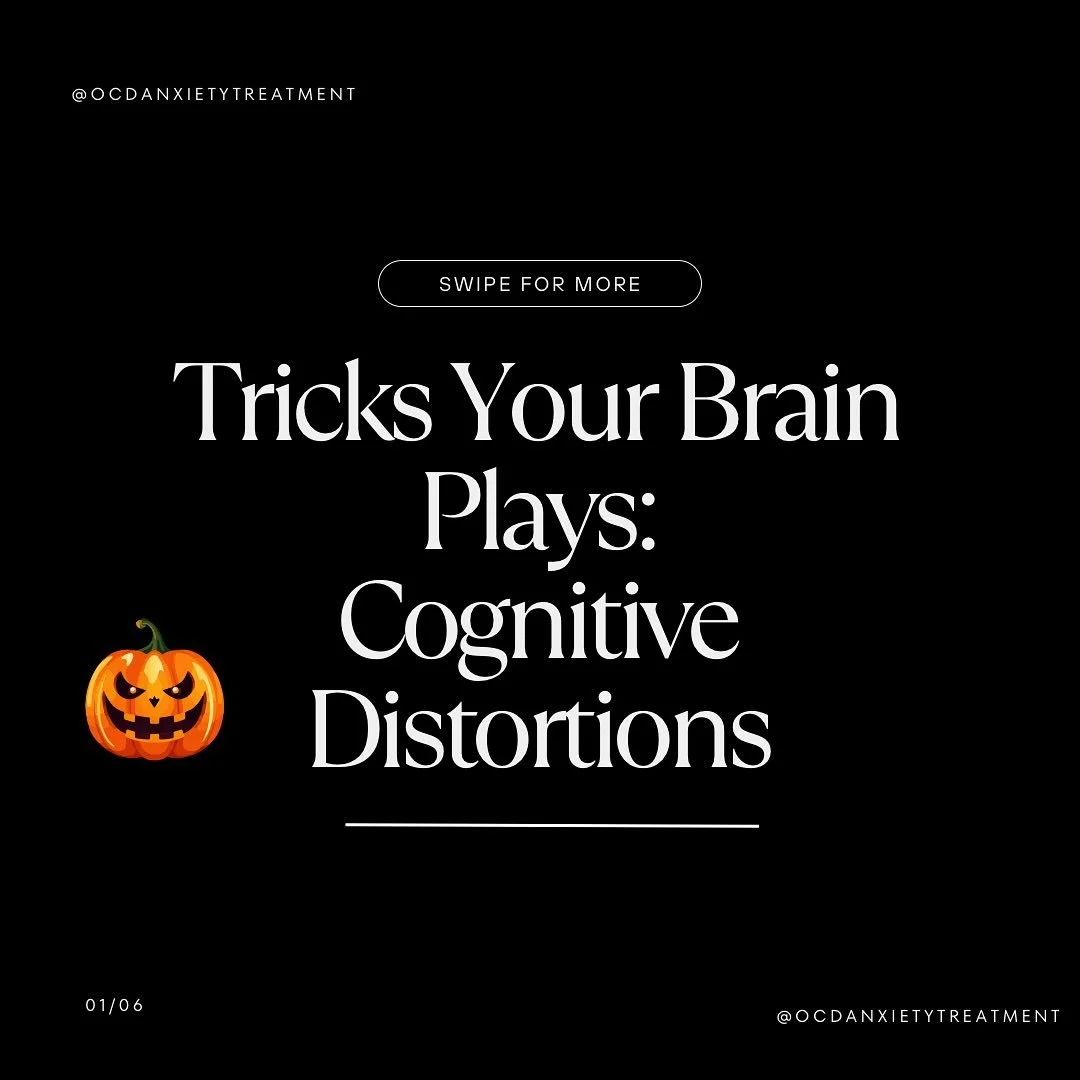 🎃 Tricks Your Brain Plays 👻
These “cognitive distortions” can make anxiety louder and confidence quieter.
Swipe through to spot a few of the most common ones and remind yourself:
✨ Not every thought is a fact.
#OCDTherapist
#AnxietyTh