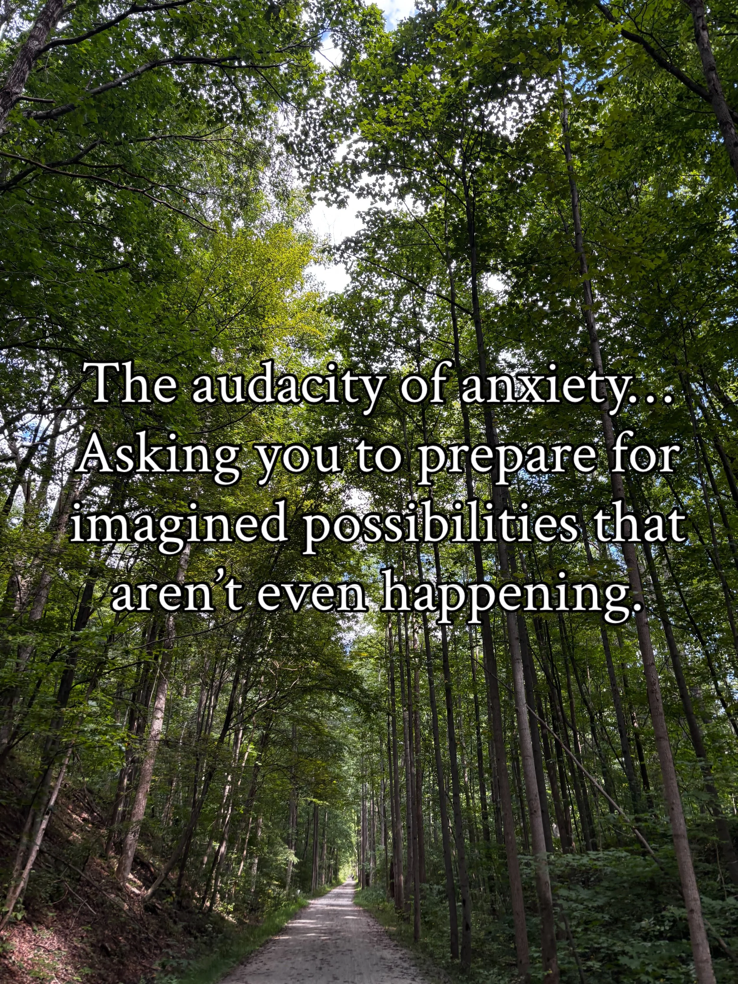 Anxiety really will create an entire hypothetical scenario and then expect you to rearrange your life around it.  #anxiety #therapy #anxious #anxietytips #ocd