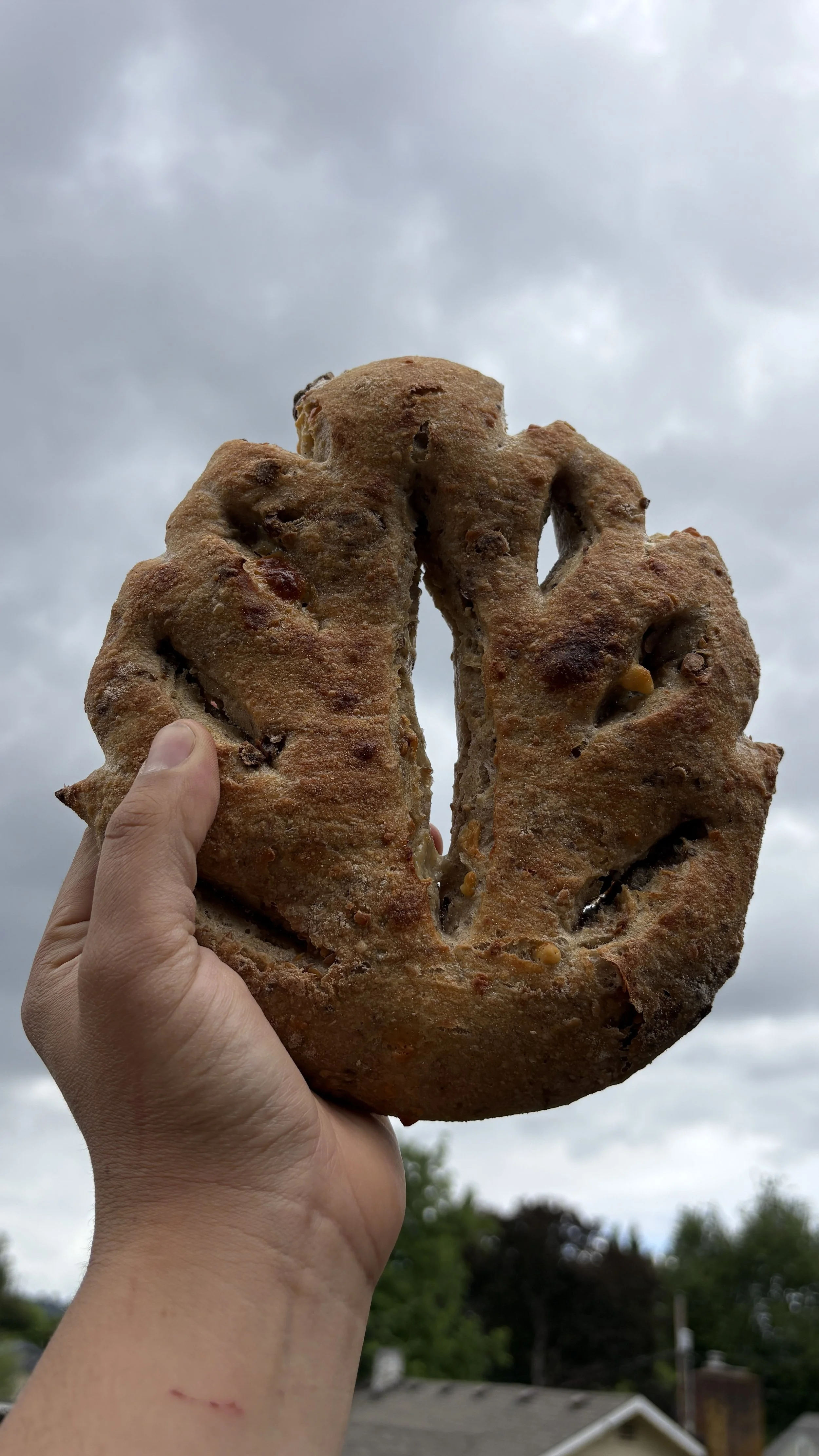 Walnut Gouda Fougasse