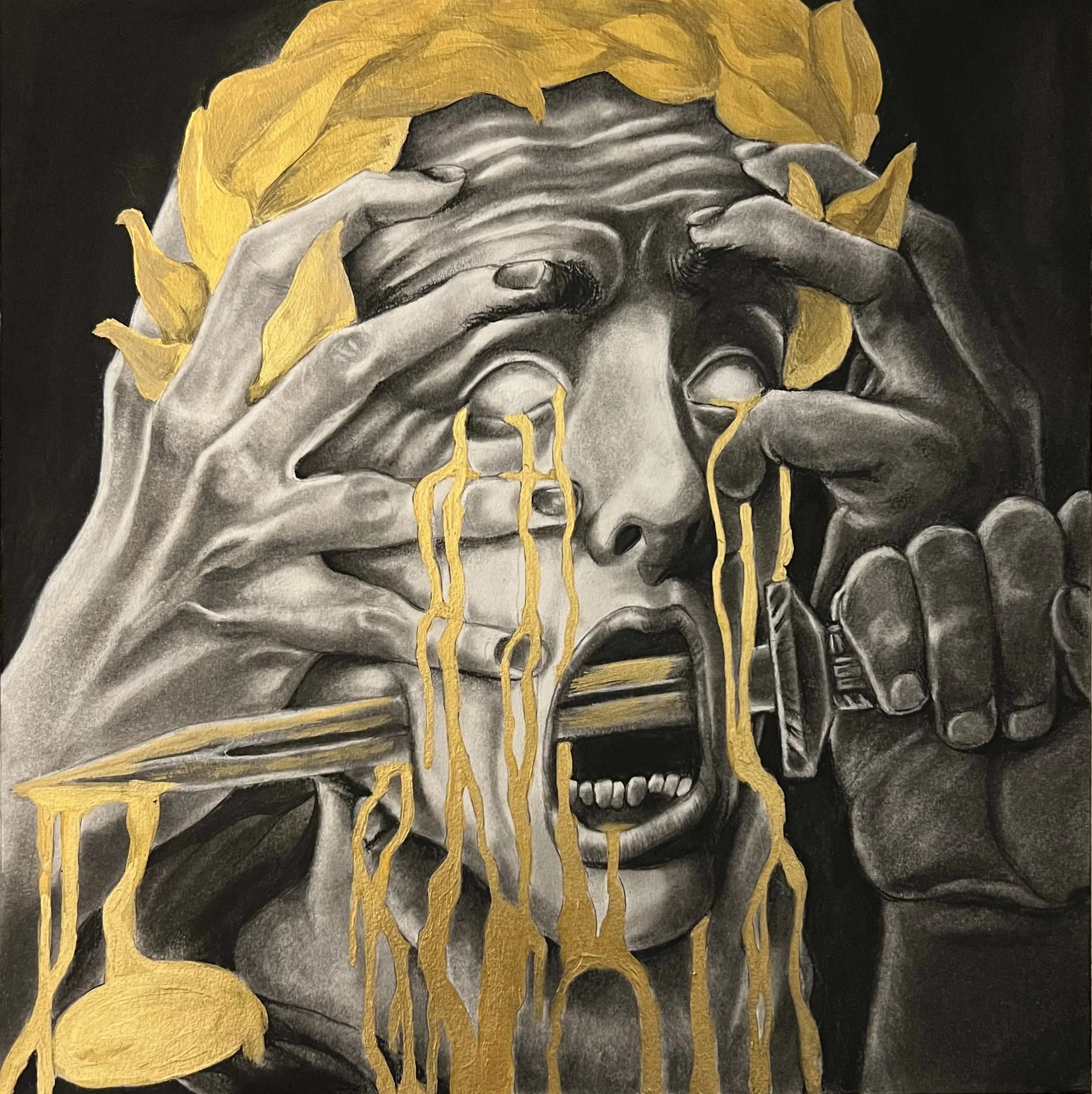 Death of Cesar
Charcoal and Acrylic paint on mixed media paper
2023