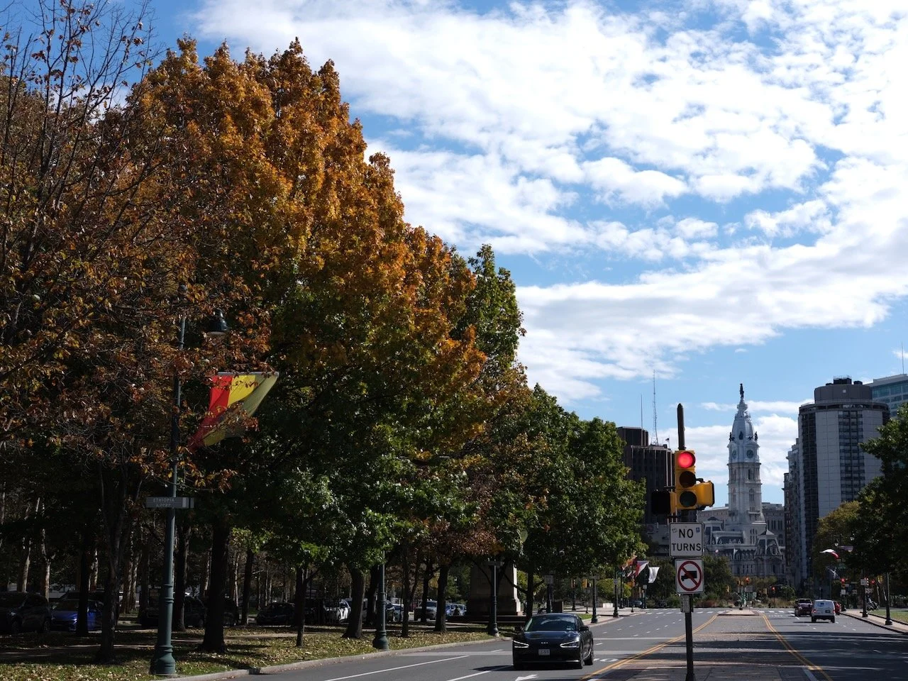 View of City Hall With Fall Colors on 22 October 2025
