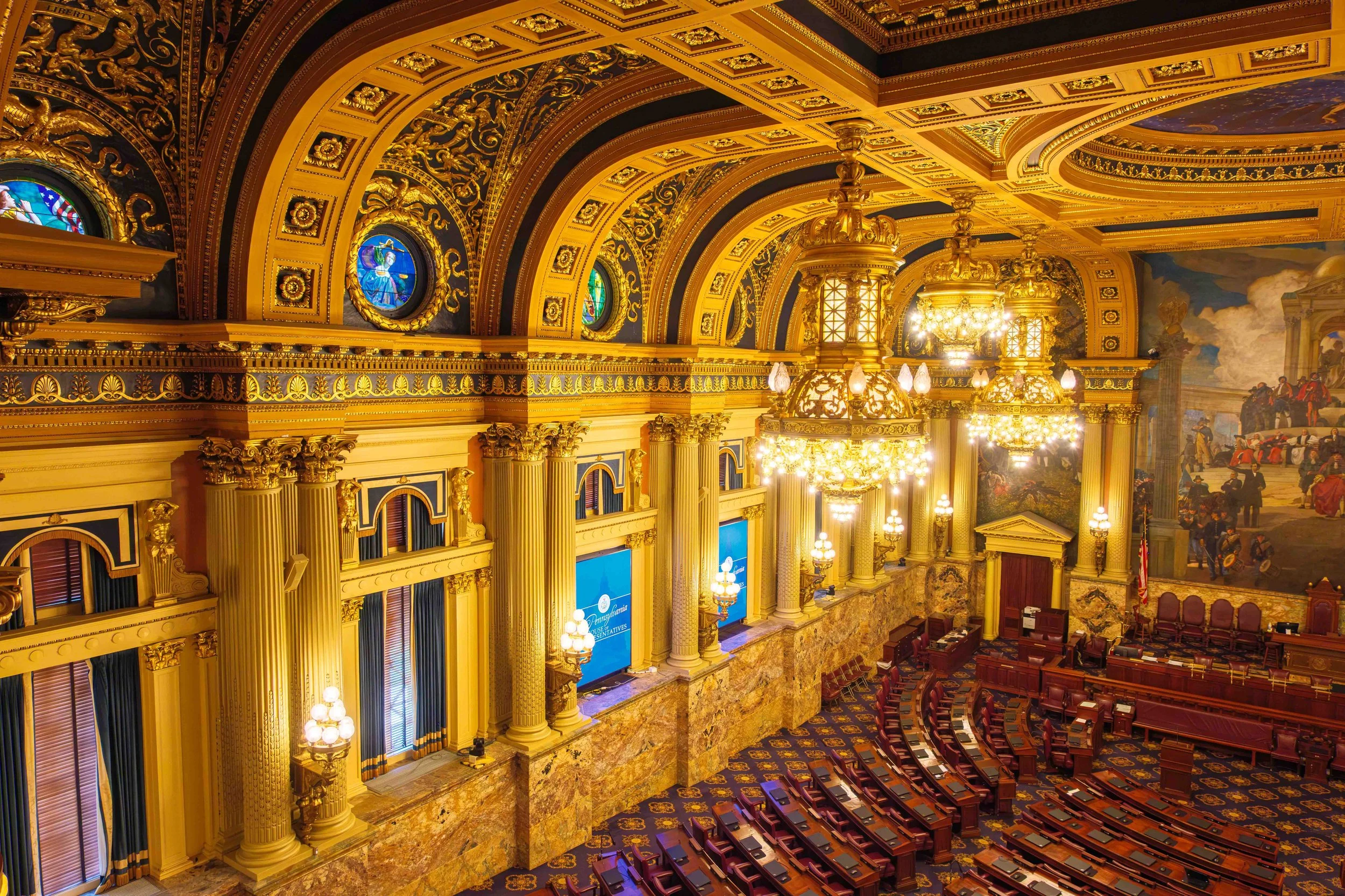 Looking Left in the House Chamber from Visitor Gallery