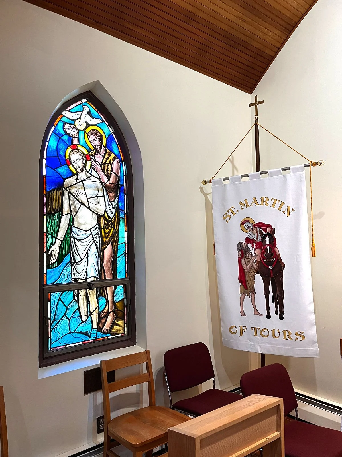 Baptism of Christ Window at Grace Church Hartford